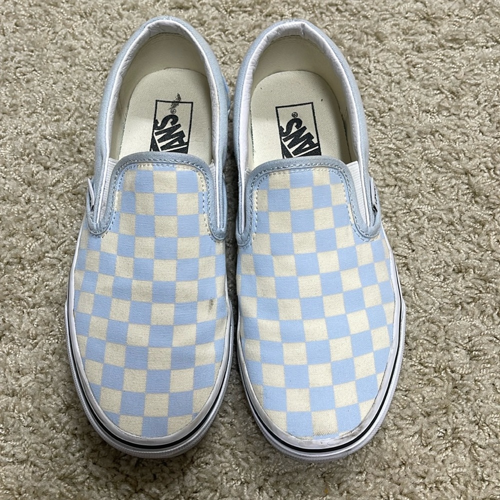 Vans blue and white